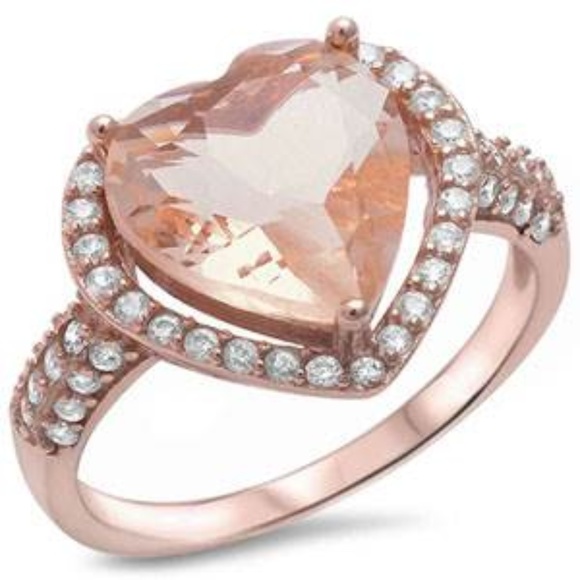 Jewelry - SALE 925 SterlingSilver Morganite Rose Gold Plated